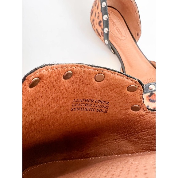 CORSO COMO Women's Brown/Black Calf Hair Leather Leopard Studded Flats size 8.5 - Picture 5 of 13